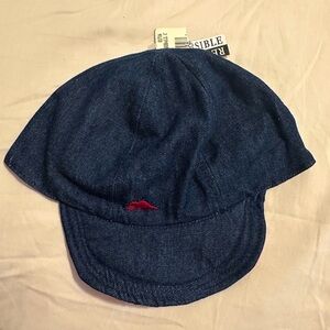 Roots Toddler Reversible Denim Red Baseball Cap Hat Size L/XL